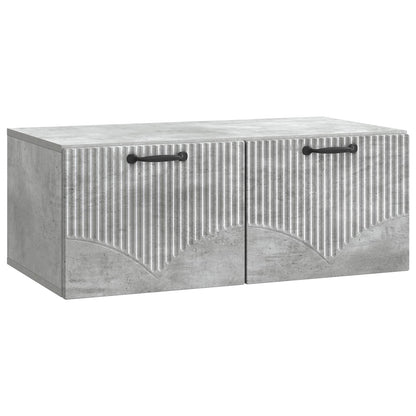 vidaXL Wall-Mounted TV Cabinet Concrete Grey 78.5 x 41 x 30 cm 2