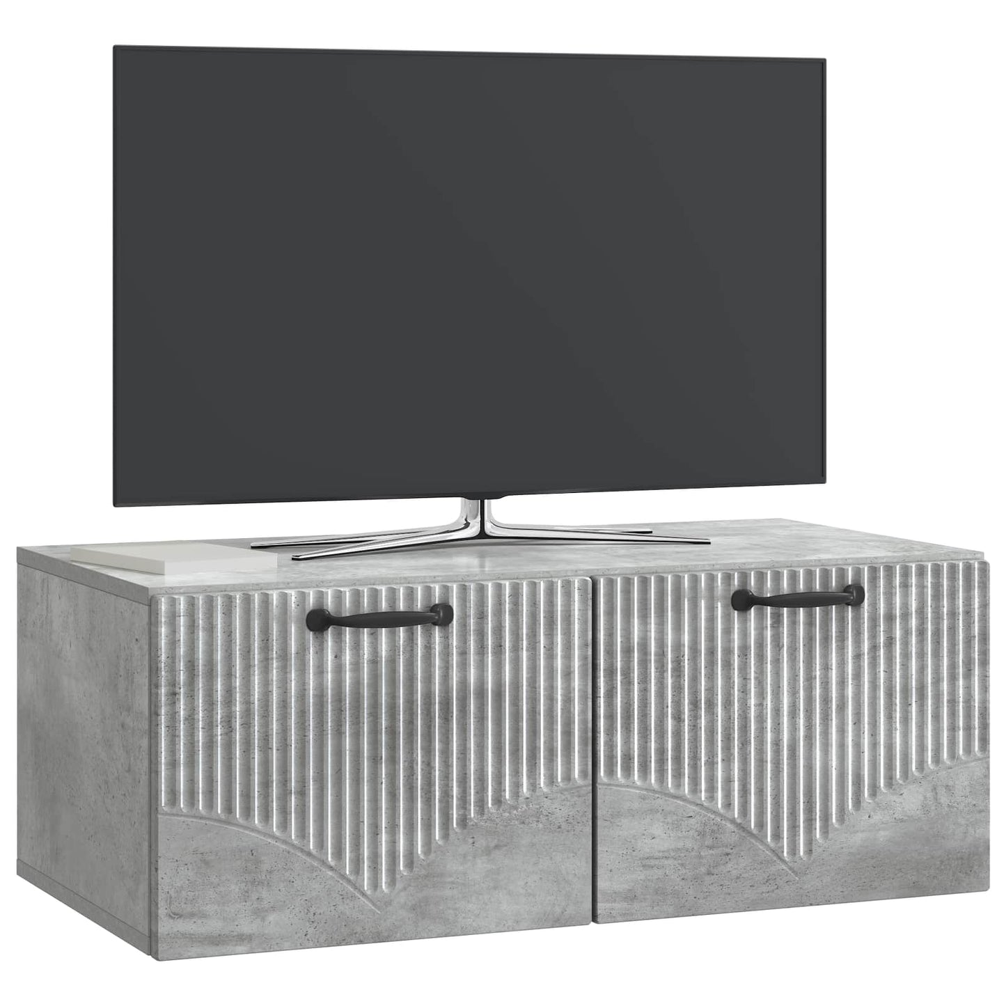 vidaXL Wall-Mounted TV Cabinet Concrete Grey 78.5 x 41 x 30 cm 3