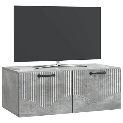 vidaXL Wall-Mounted TV Cabinet Concrete Grey 78.5 x 41 x 30 cm 3