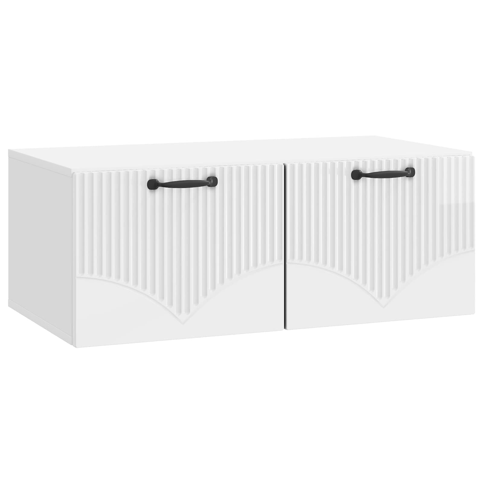 vidaXL Wall-Mounted TV Cabinet High Gloss White 78.5 x 41 x 30 cm 2