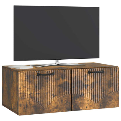 vidaXL Wall-Mounted TV Cabinet Smoked Oak 78.5 x 41 x 30 cm 3