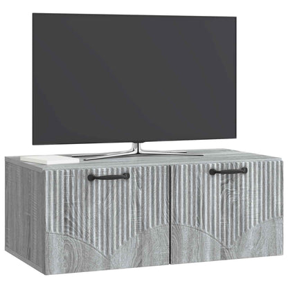 vidaXL Wall-Mounted TV Cabinet Grey Sonoma 78.5 x 41 x 30 cm 3
