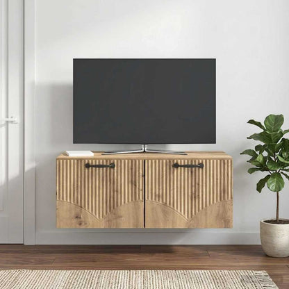 vidaXL Wall-Mounted TV Cabinet 78.5 x 41 x 30 cm Artisan Oak 1