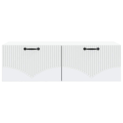 vidaXL Wall-Mounted TV Cabinet White 98 x 41 x 30 cm Engineered Wood 6