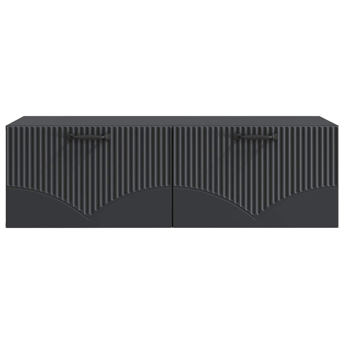 vidaXL Wall-Mounted TV Cabinet Black 98 x 41 x 30 cm Engineered Wood 6