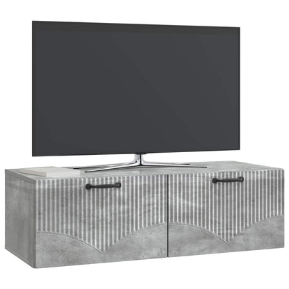 vidaXL Wall-Mounted TV Cabinet Concrete Grey 98 x 41 x 30 cm 3