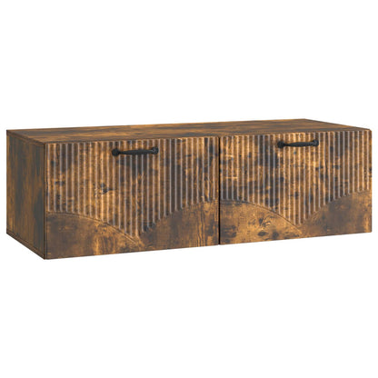 vidaXL Wall-Mounted TV Cabinet Smoked Oak 98 x 41 x 30 cm 2