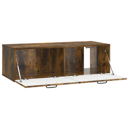 vidaXL Wall-Mounted TV Cabinet Smoked Oak 98 x 41 x 30 cm 5