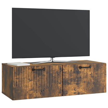 vidaXL Wall-Mounted TV Cabinet Smoked Oak 98 x 41 x 30 cm 3