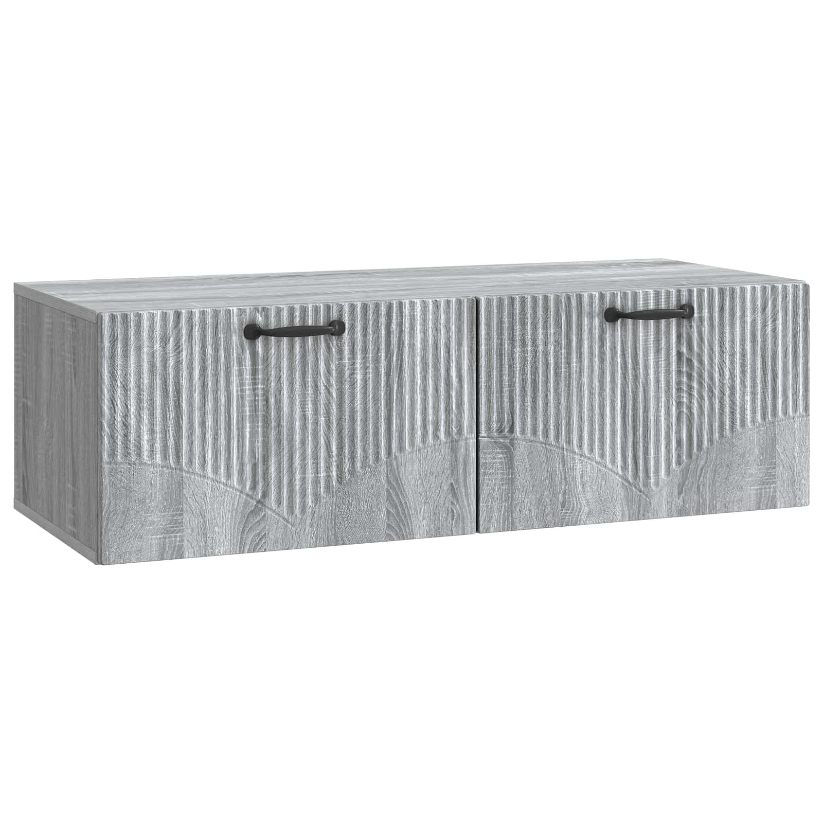 vidaXL Wall-Mounted TV Cabinet Grey Sonoma 98 x 41 x 30 cm 2