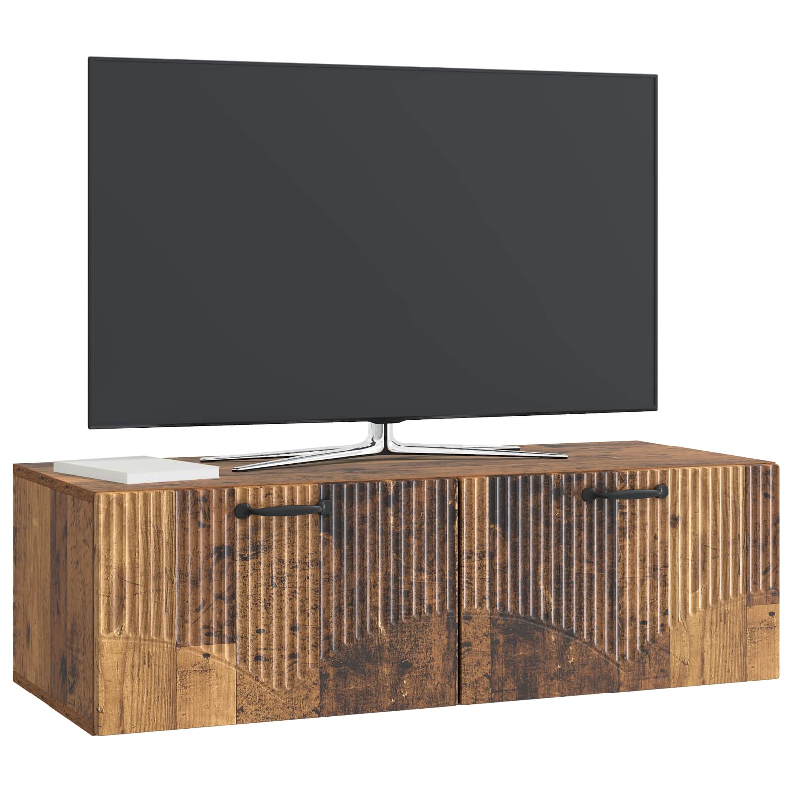 vidaXL Wall-Mounted TV Cabinet Old Wood 98 x 41 x 30 cm 3