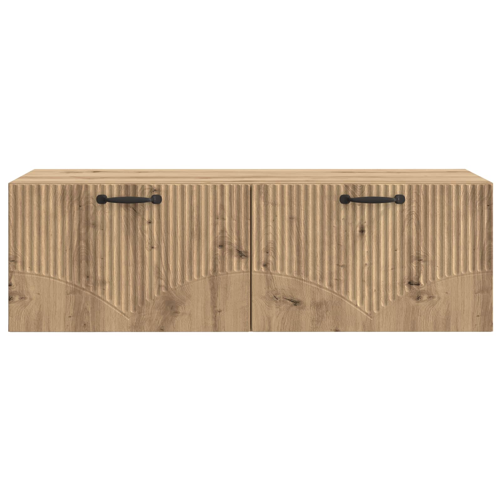 vidaXL Wall-Mounted TV Cabinet 98 x 41 x 30 cm Artisan Oak 6
