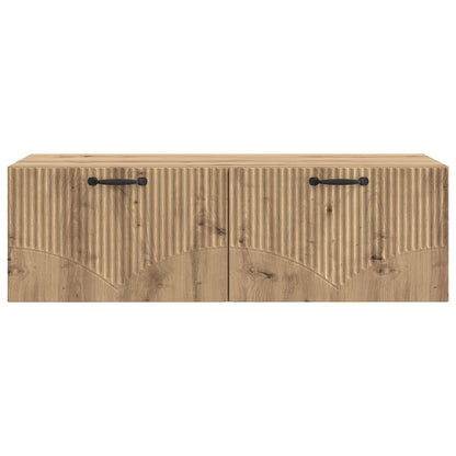 vidaXL Wall-Mounted TV Cabinet 98 x 41 x 30 cm Artisan Oak 6
