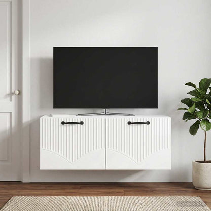 vidaXL Wall-Mounted TV Cabinet High Gloss White 78.5 x 31 x 30 cm 1