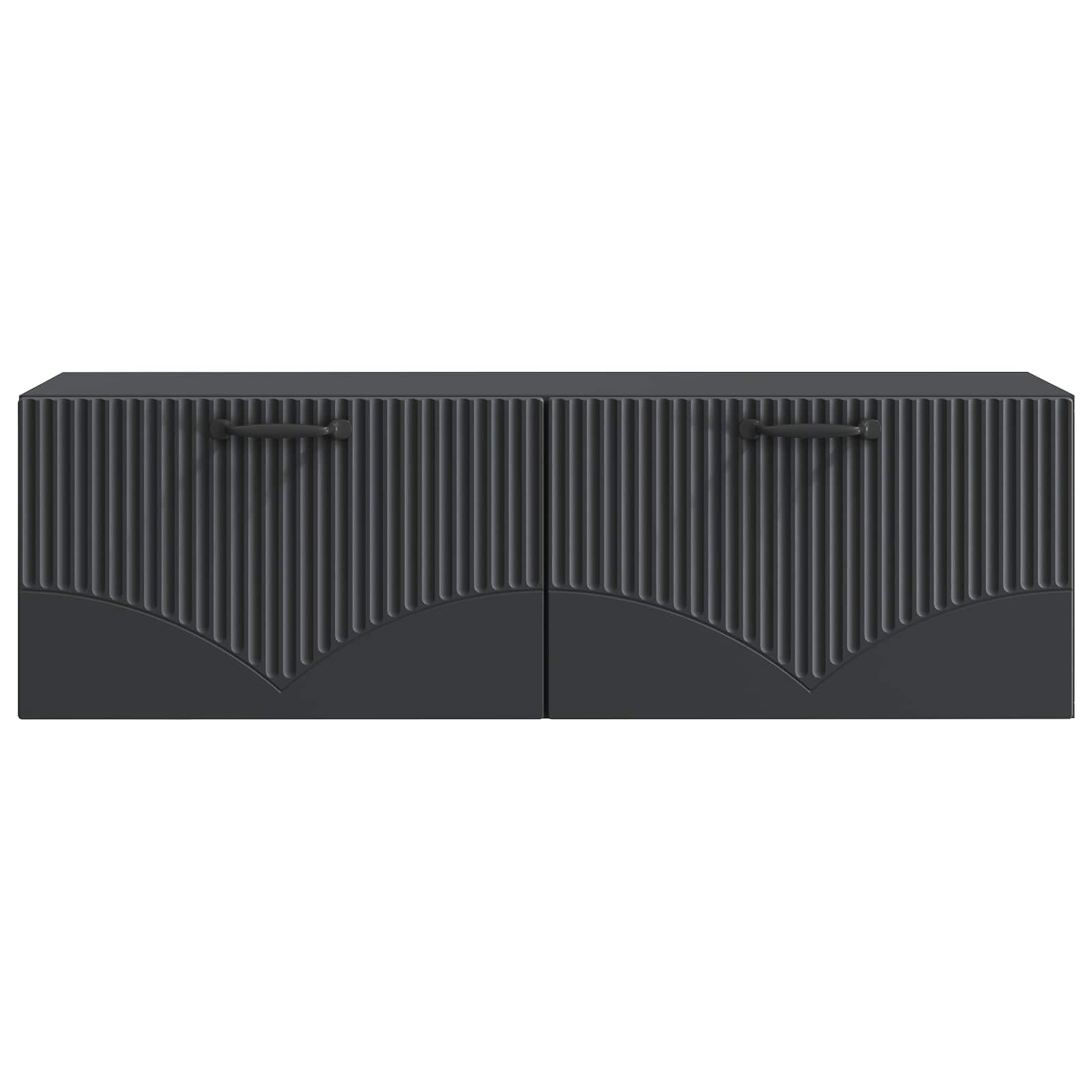 vidaXL Wall-Mounted TV Cabinet Black 98 x 31 x 30 cm Engineered Wood 6