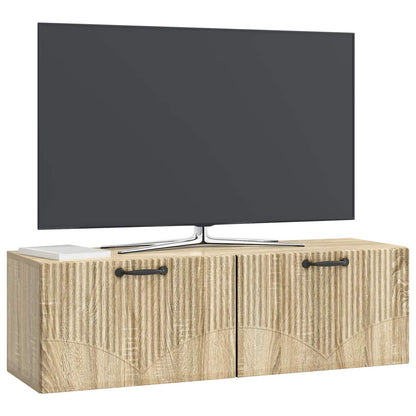 vidaXL Wall-Mounted TV Cabinet Sonoma Oak 98 x 31 x 30 cm 3