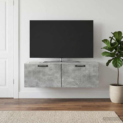 vidaXL Wall-Mounted TV Cabinet Concrete Grey 98 x 31 x 30 cm 1