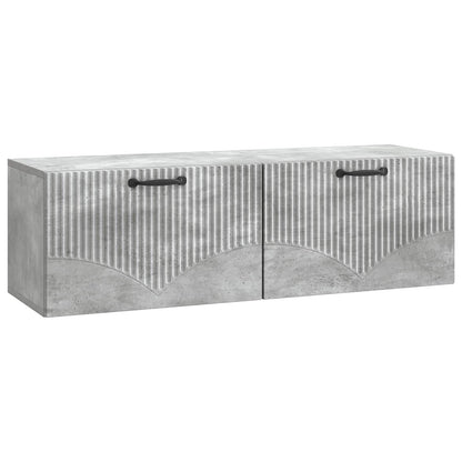 vidaXL Wall-Mounted TV Cabinet Concrete Grey 98 x 31 x 30 cm 2