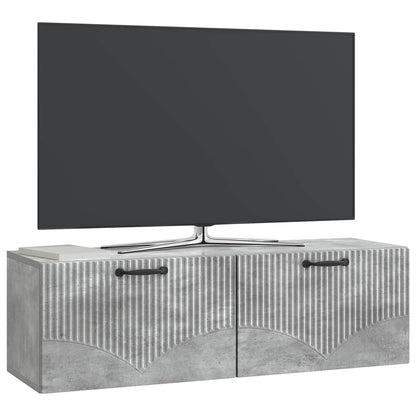 vidaXL Wall-Mounted TV Cabinet Concrete Grey 98 x 31 x 30 cm 3