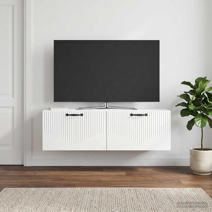 vidaXL Wall-Mounted TV Cabinet High Gloss White 98 x 31 x 30 cm 1