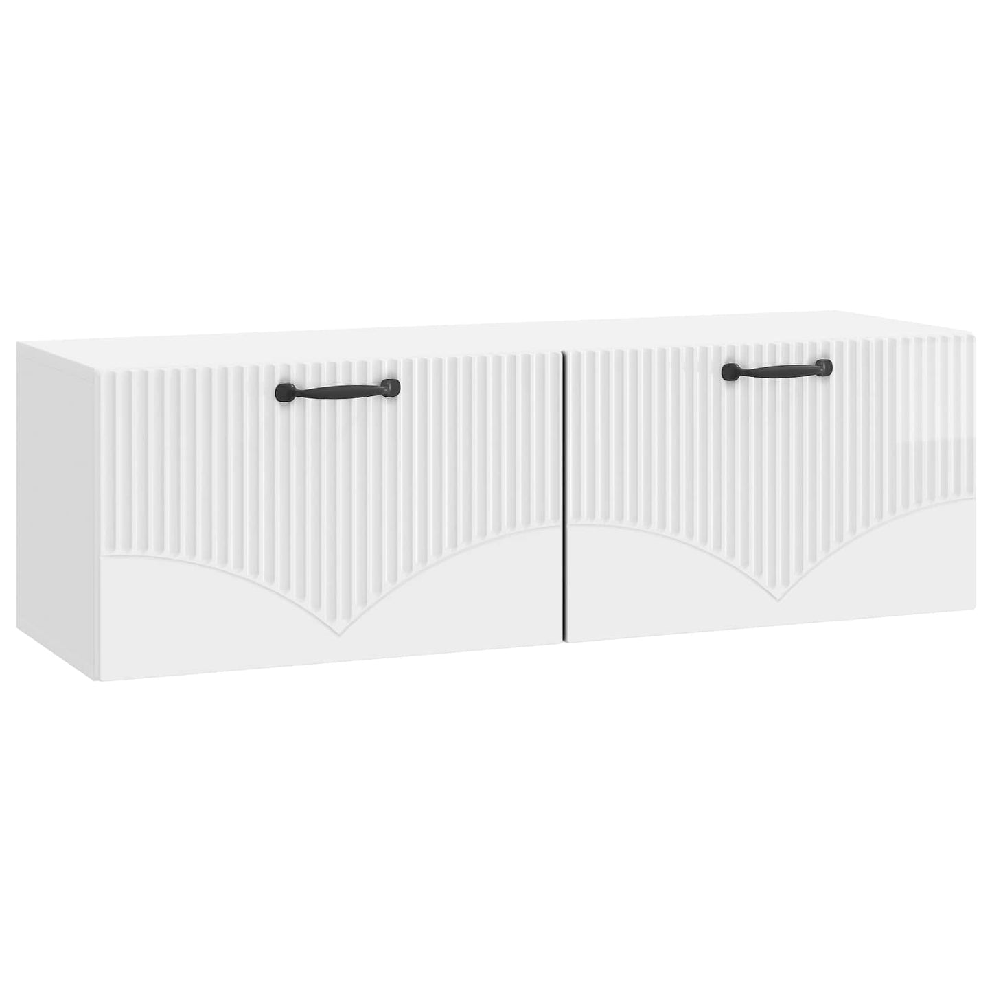 vidaXL Wall-Mounted TV Cabinet High Gloss White 98 x 31 x 30 cm 2