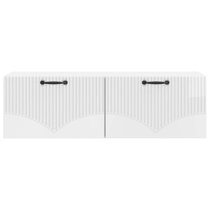 vidaXL Wall-Mounted TV Cabinet High Gloss White 98 x 31 x 30 cm 6