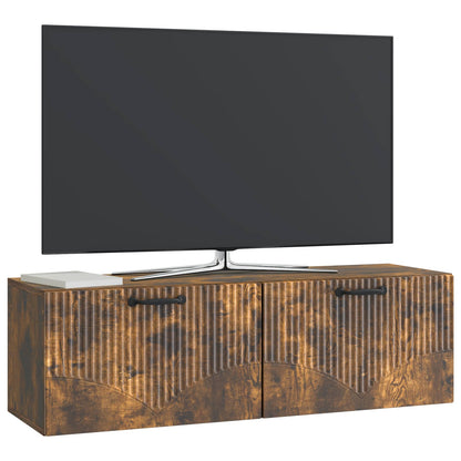 vidaXL Wall-Mounted TV Cabinet Smoked Oak 98 x 31 x 30 cm 3