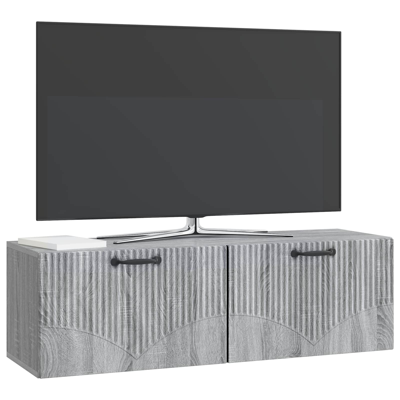 vidaXL Wall-Mounted TV Cabinet Grey Sonoma 98 x 31 x 30 cm 3