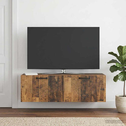 vidaXL Wall-Mounted TV Cabinet Old Wood 98 x 31 x 30 cm 4