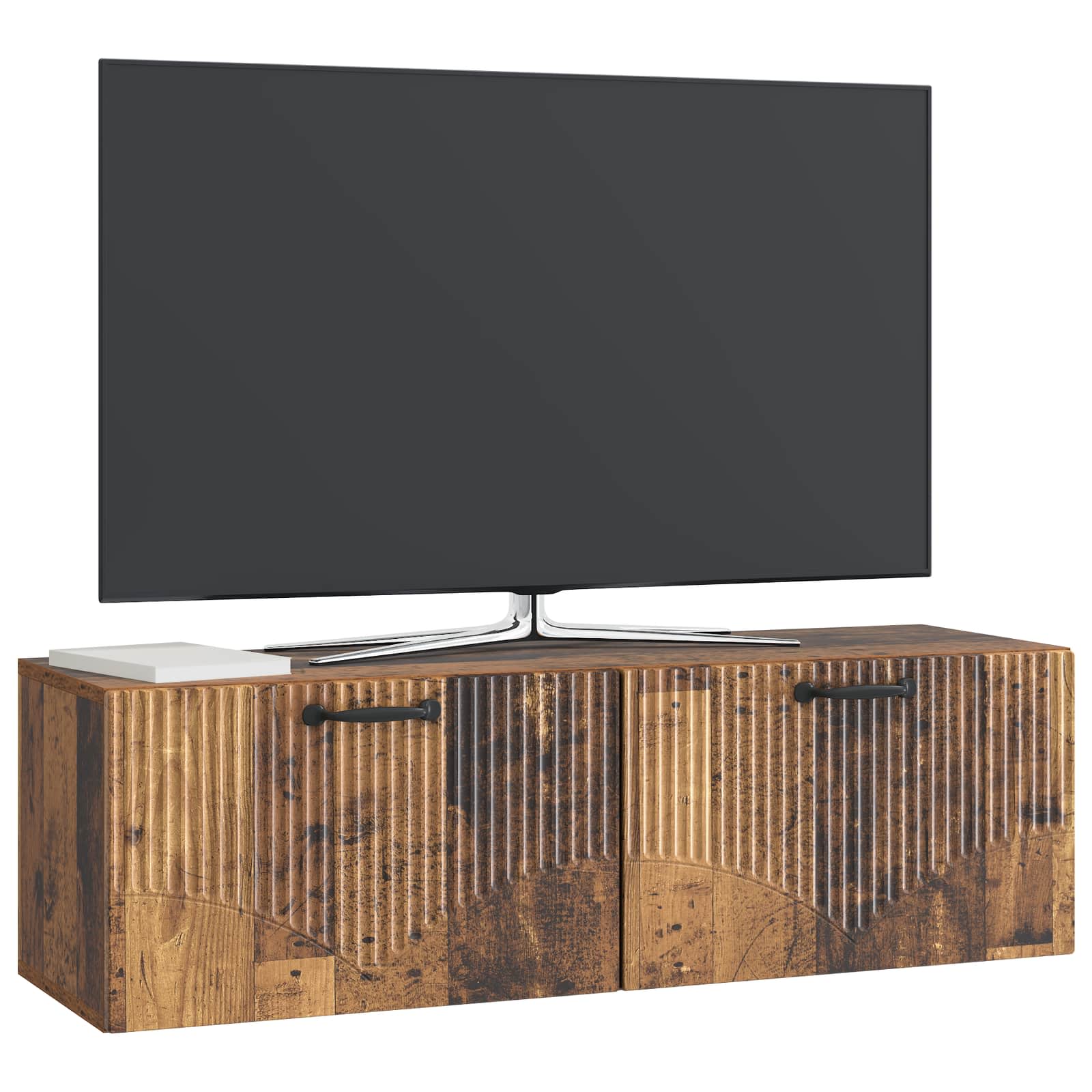 vidaXL Wall-Mounted TV Cabinet Old Wood 98 x 31 x 30 cm 3