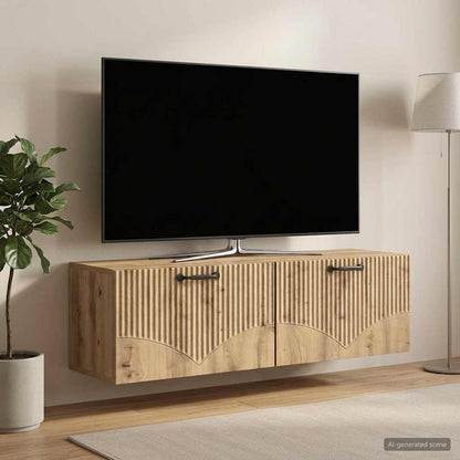 vidaXL Wall-Mounted TV Cabinet 98 x 31 x 30 cm Artisan Oak 1