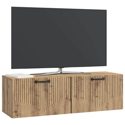 vidaXL Wall-Mounted TV Cabinet 98 x 31 x 30 cm Artisan Oak 3