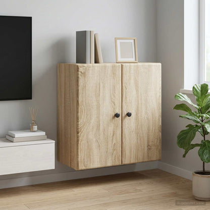 vidaXL Wall-Mounted Cabinet 59 x 31 x 60 cm Engineered Wood Sonoma Oak 1