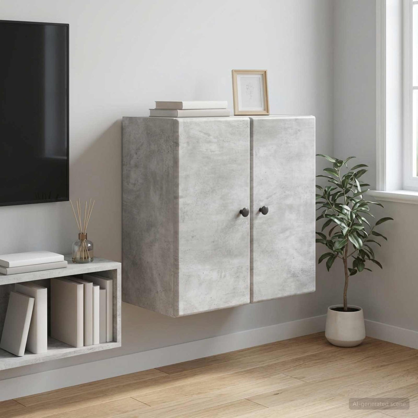 vidaXL Wall-Mounted Cabinet 59 x 31 x 60 cm Engineered Wood 1