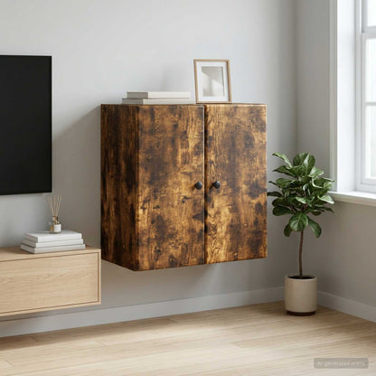 vidaXL Wall-Mounted Cabinet 59 x 31 x 60 cm Engineered Wood Smoked Oak 1