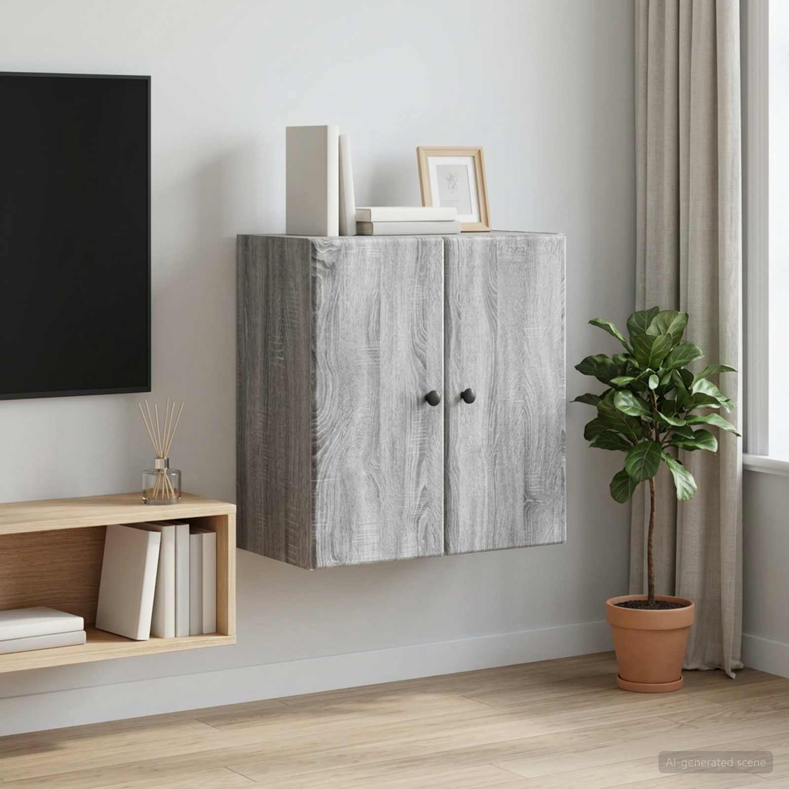 vidaXL Wall-Mounted Cabinet 59 x 31 x 60 cm Engineered Wood 1