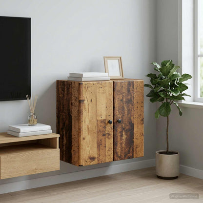 vidaXL Wall-Mounted Cabinet 59 x 31 x 60 cm Engineered Wood Old Wood 1