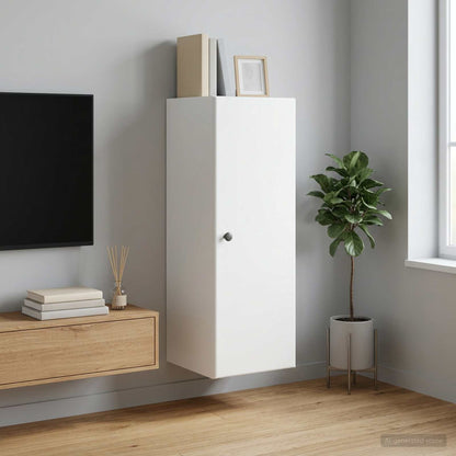 vidaXL Wall-Mounted Cabinet White 33 x 34.5 x 90 cm Engineered Wood 1