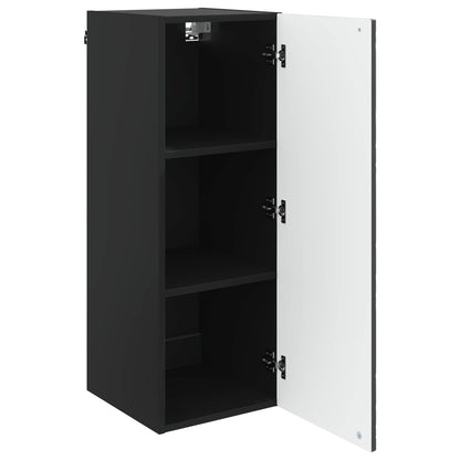 vidaXL Wall-Mounted Cabinet 33 x 34.5 x 90 cm Engineered Wood Black 3