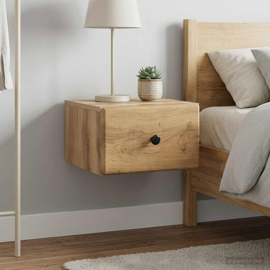 Wall-Mounted Bedside Cabinet 34.5 x 33 x 20 cm Artisan oak