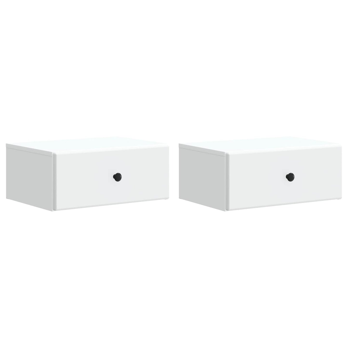 vidaXL Wall-Mounted Bedside Cabinet 2 pcs White 49 x 34.5 x 20 cm 2