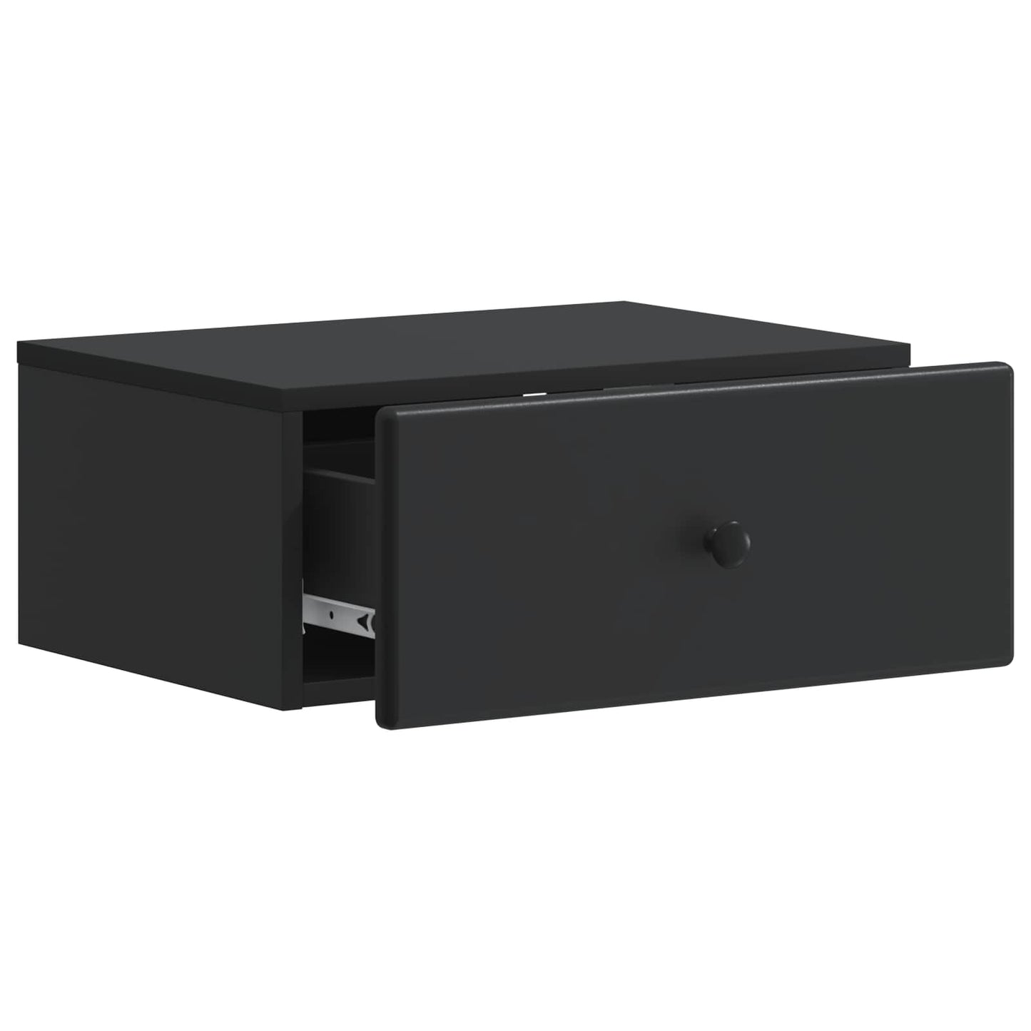 vidaXL Wall-Mounted Bedside Cabinet 2 pcs Black 49 x 34.5 x 20 cm 5