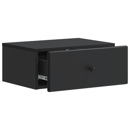 vidaXL Wall-Mounted Bedside Cabinet 2 pcs Black 49 x 34.5 x 20 cm 5