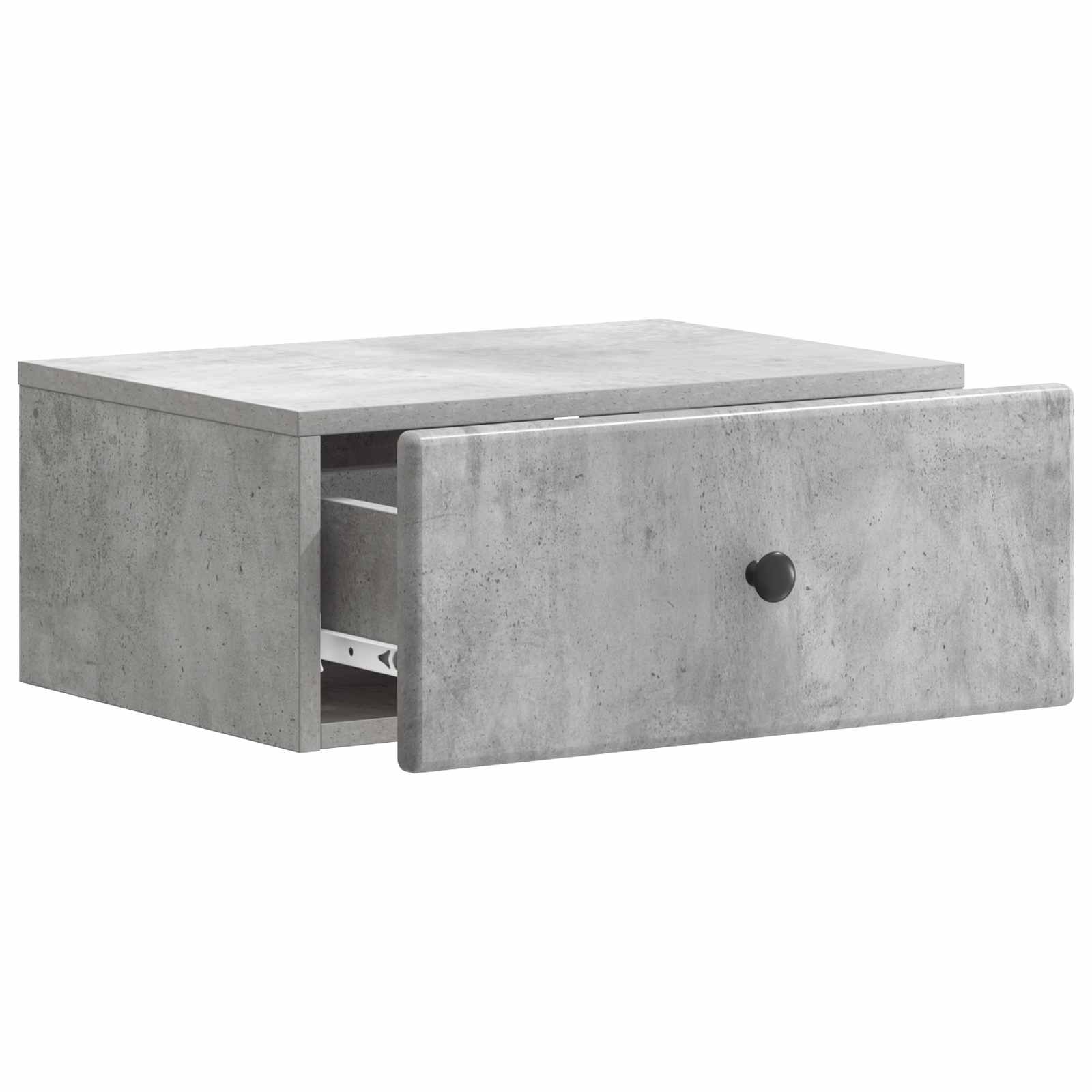vidaXL Wall-Mounted Bedside Cabinet 2 pcs Concrete Grey 6