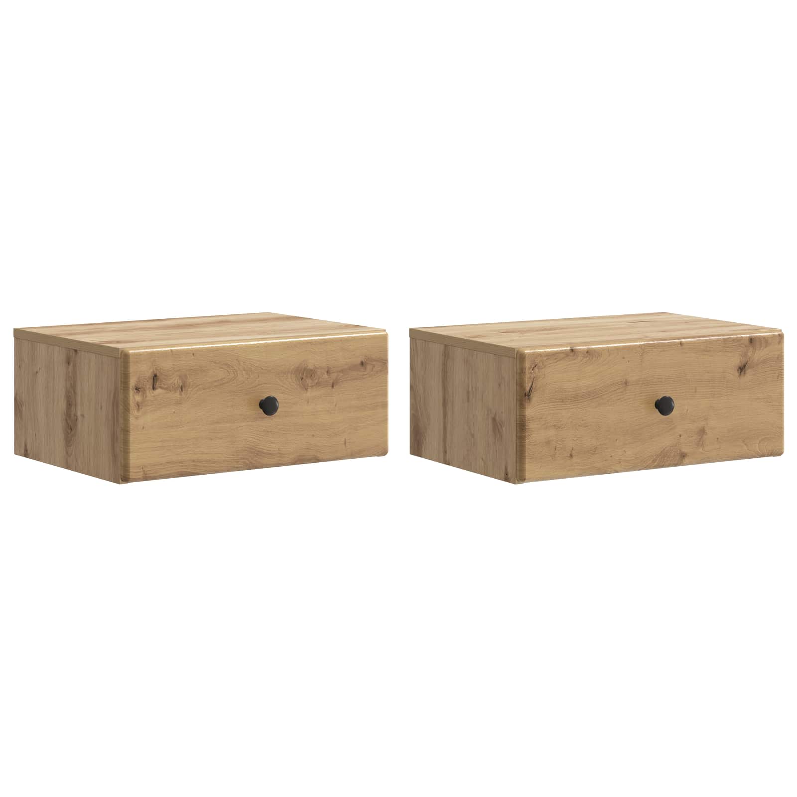 vidaXL Wall-Mounted Bedside Cabinet 2 pcs Artisan Oak 2
