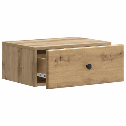 vidaXL Wall-Mounted Bedside Cabinet 2 pcs Artisan Oak 6