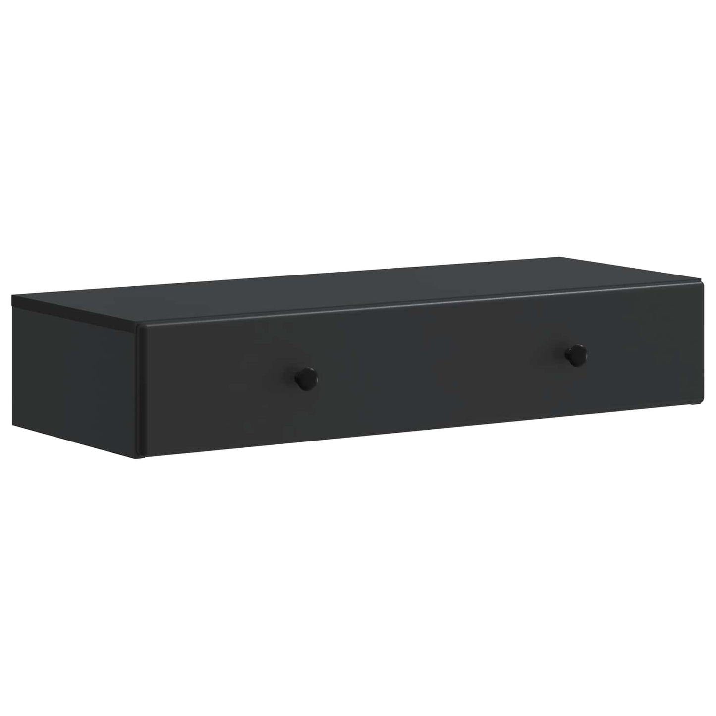vidaXL Wall-Mounted Side Table Wall-mounted Black 87.5 x 34.5 x 17 cm 2
