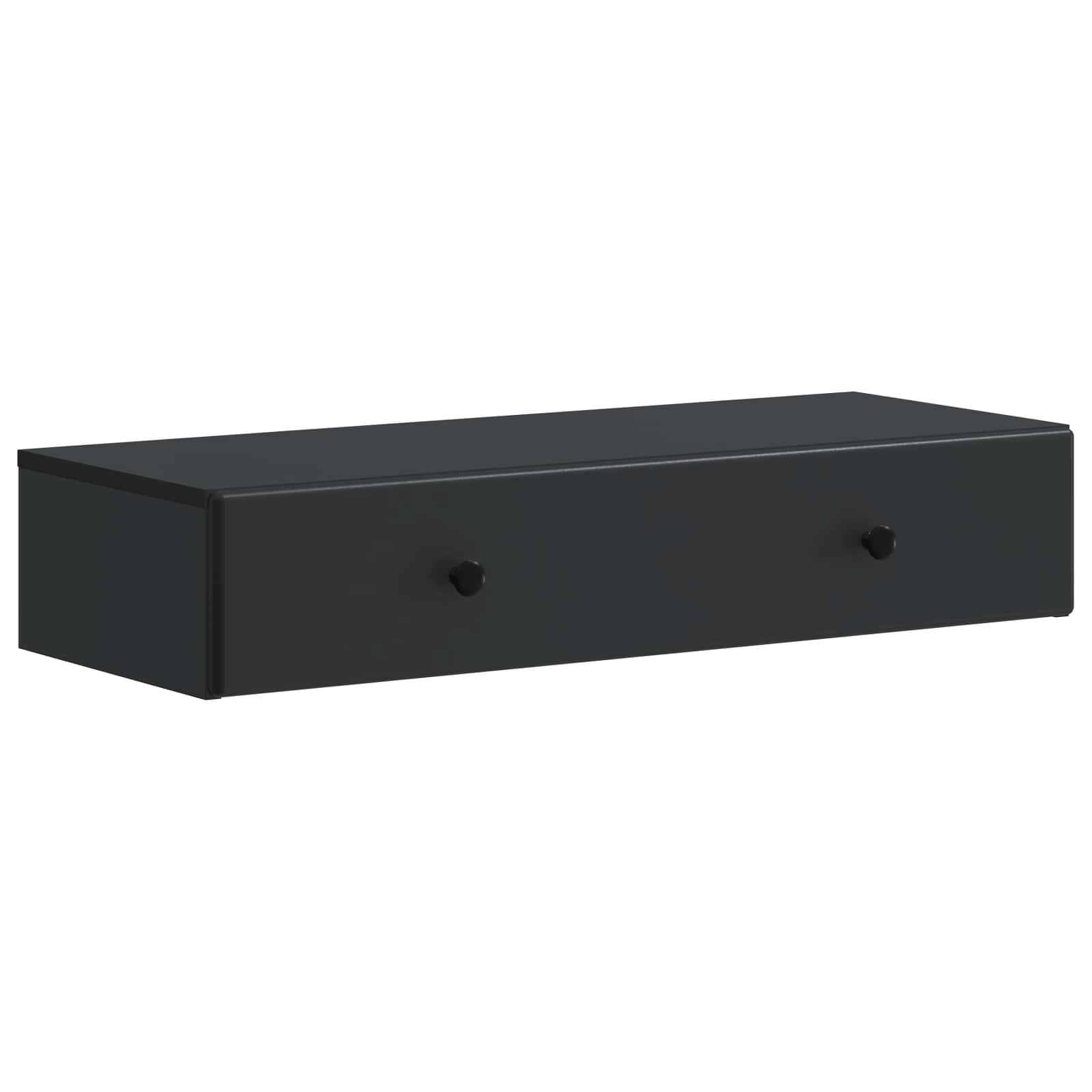 vidaXL Wall-Mounted Side Table Wall-mounted Black 87.5 x 34.5 x 17 cm 2