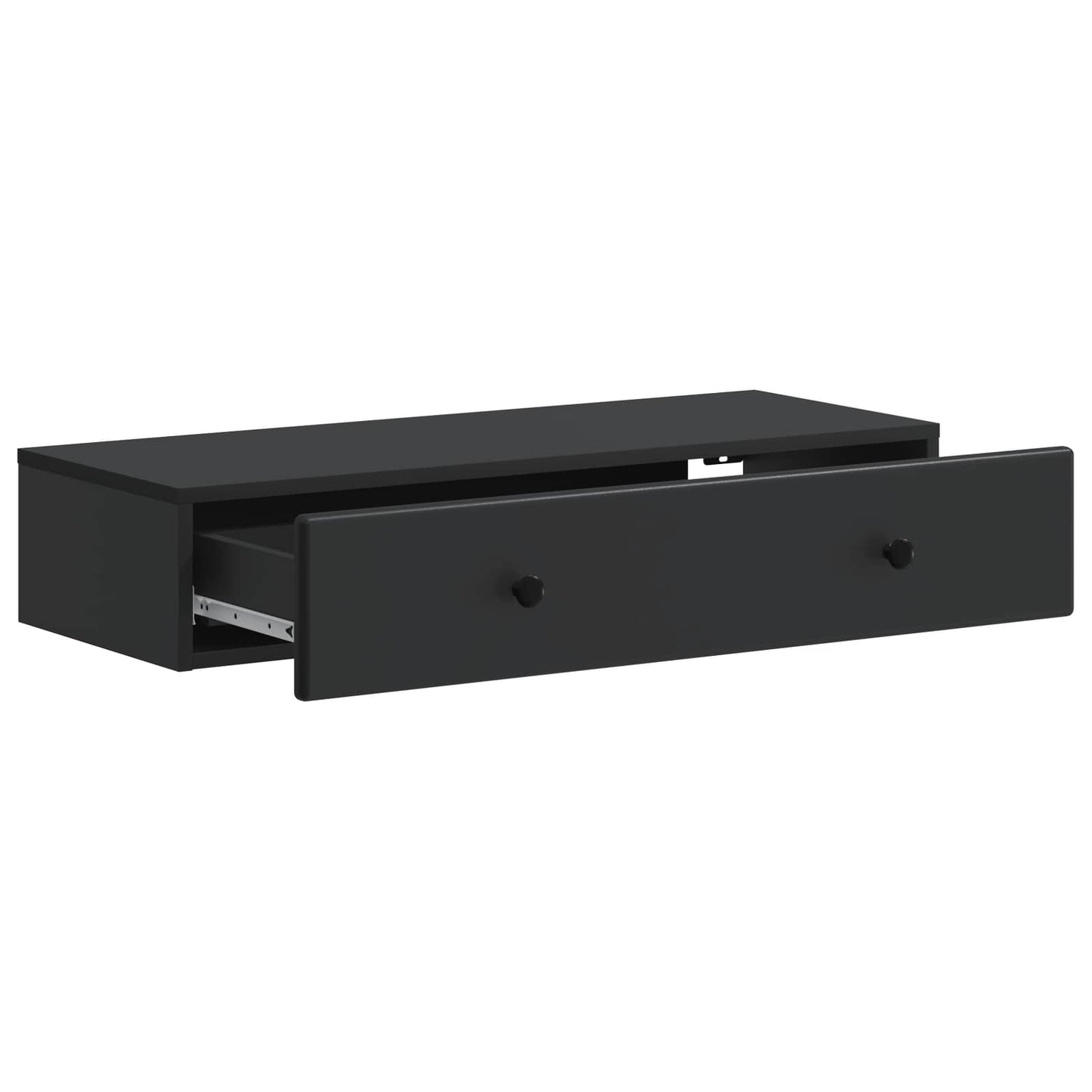 vidaXL Wall-Mounted Side Table Wall-mounted Black 87.5 x 34.5 x 17 cm 4