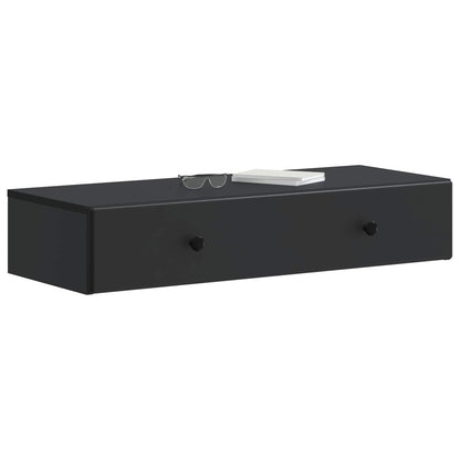 vidaXL Wall-Mounted Side Table Wall-mounted Black 87.5 x 34.5 x 17 cm 3